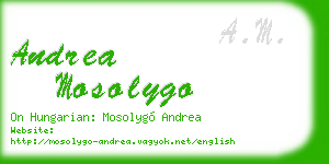 andrea mosolygo business card